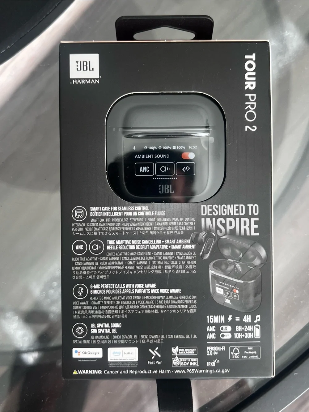 JBL Tour Pro 2 Wireless Earbuds - Black